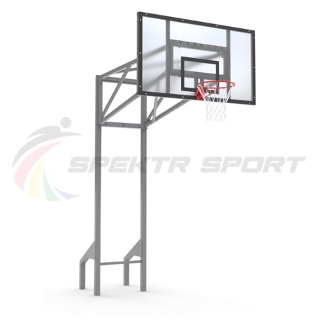 Купить Стойка баскетбольная уличная усиленная со щитом из оргстекла, кольцом и сеткой SP D 413 в Нерюнгри 