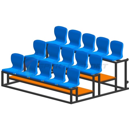 Купить Трибуна мобильная 3 ряда сиденья пластиковые на 15 мест в Нерюнгри 